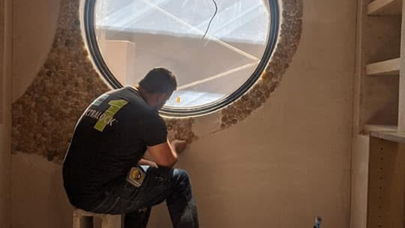 Professional flooring installation in a Santa Fe style home