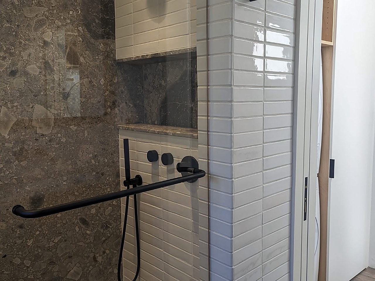 Variety of tile and laminate flooring samples